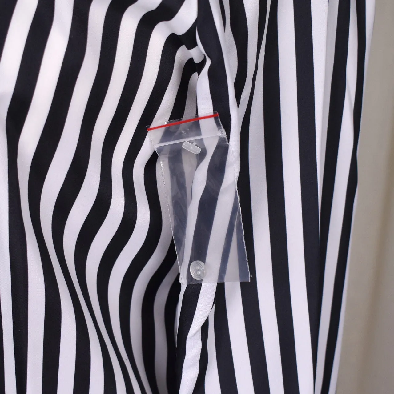 NWT 1940s Style Black & White Striped Bow Blouse
