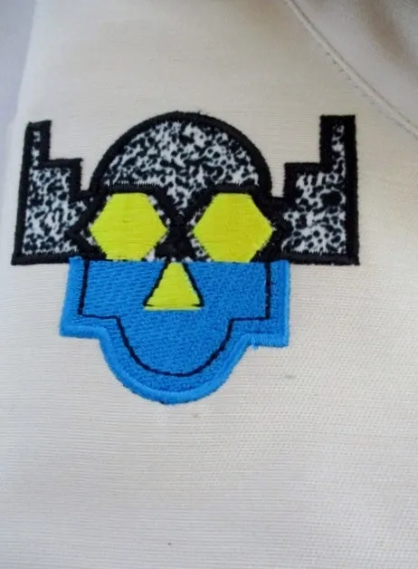 NWT NEW STELLA MCCARTNEY LUCHA LIBRE Shirt Top 42 M Embroidered Patch SAND