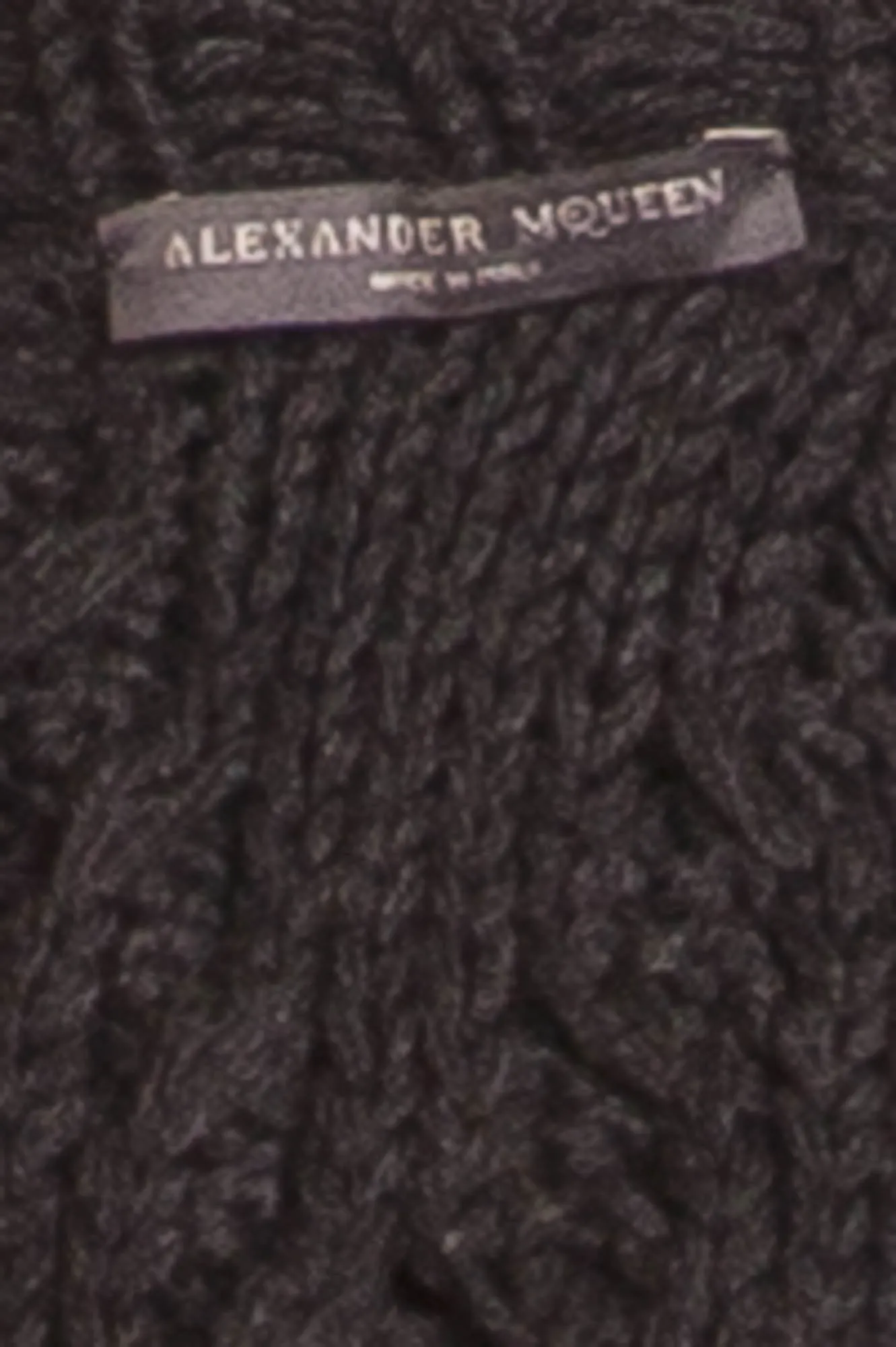 Original Alexander McQueen - As seen part of the 2009 Runway Collection, Look 4 - Dark Grey Long Sleeve Knitted Sweater Dress -