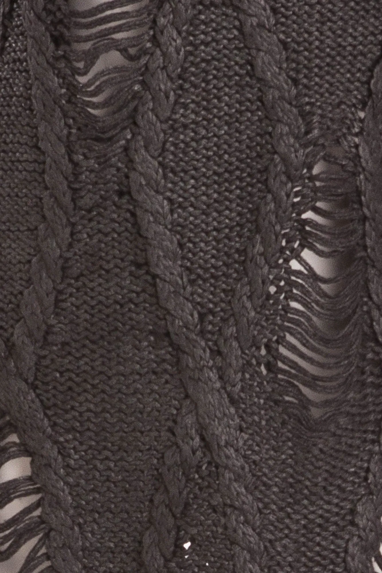 Original Alexander McQueen - As seen part of the 2009 Runway Collection, Look 4 - Dark Grey Long Sleeve Knitted Sweater Dress -