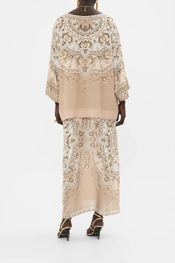 OVERLAY KAFTAN WITH SPLIT FRONT