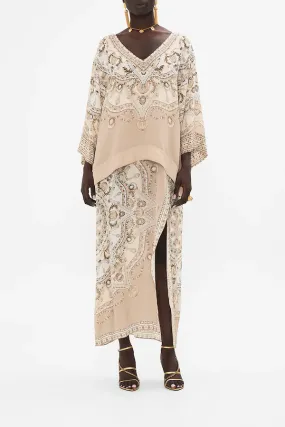 OVERLAY KAFTAN WITH SPLIT FRONT