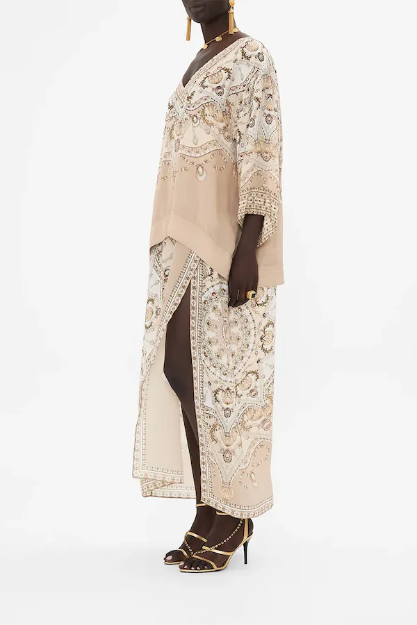 OVERLAY KAFTAN WITH SPLIT FRONT