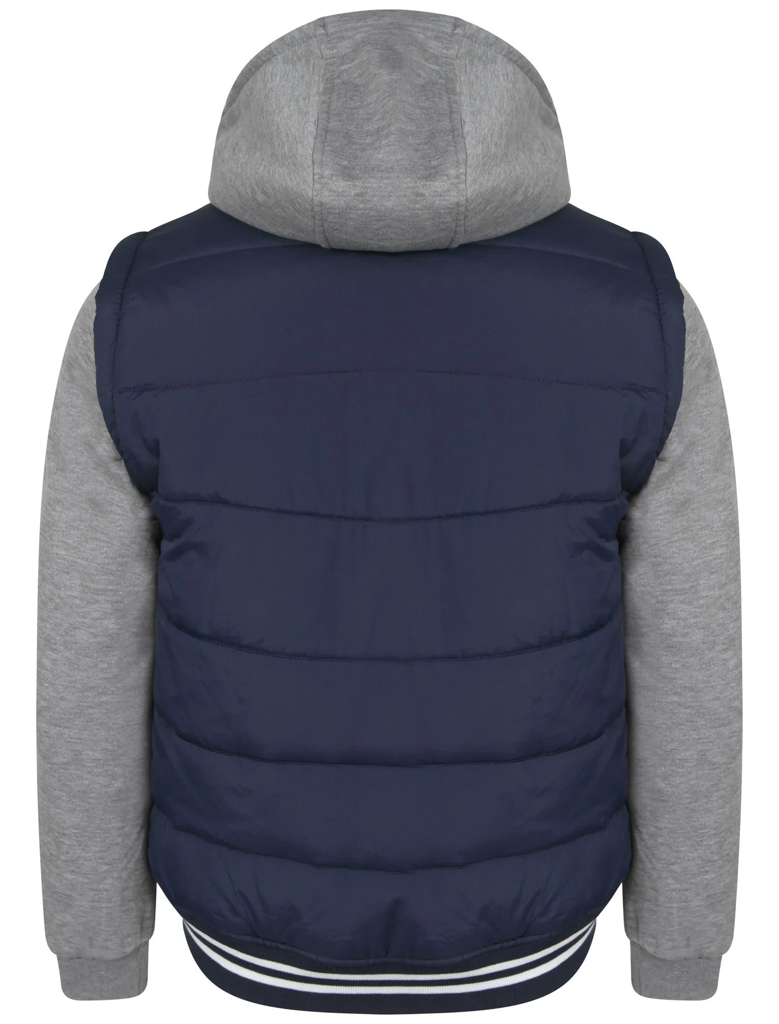 Perseus Contrast Sleeve Baseball Jacket in Midnight Blue - Tokyo Laundry