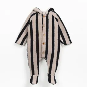 Play Up - Plush Jumpsuit - Vertical Stripe