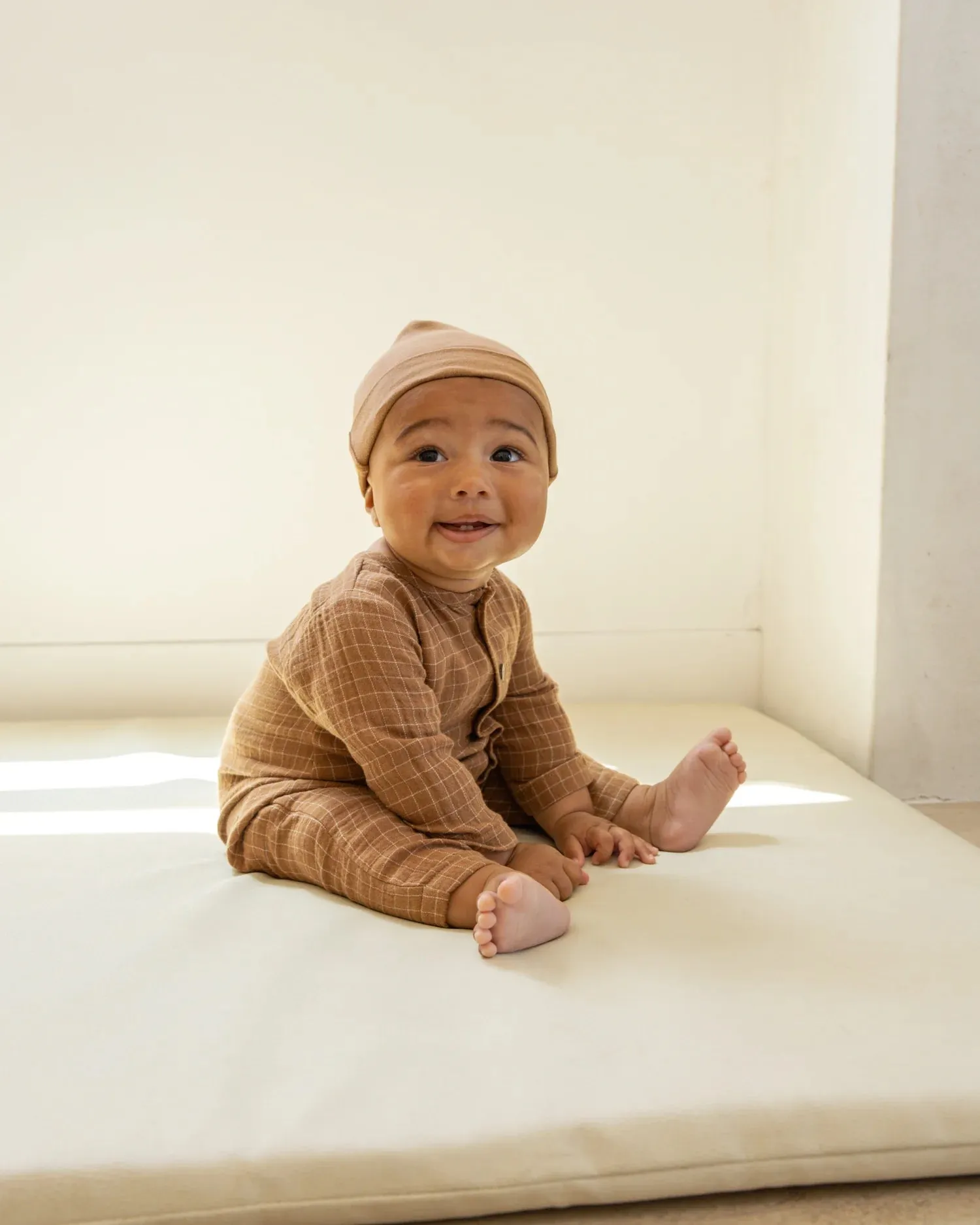Pocket Woven Jumpsuit (cinnamon grid)