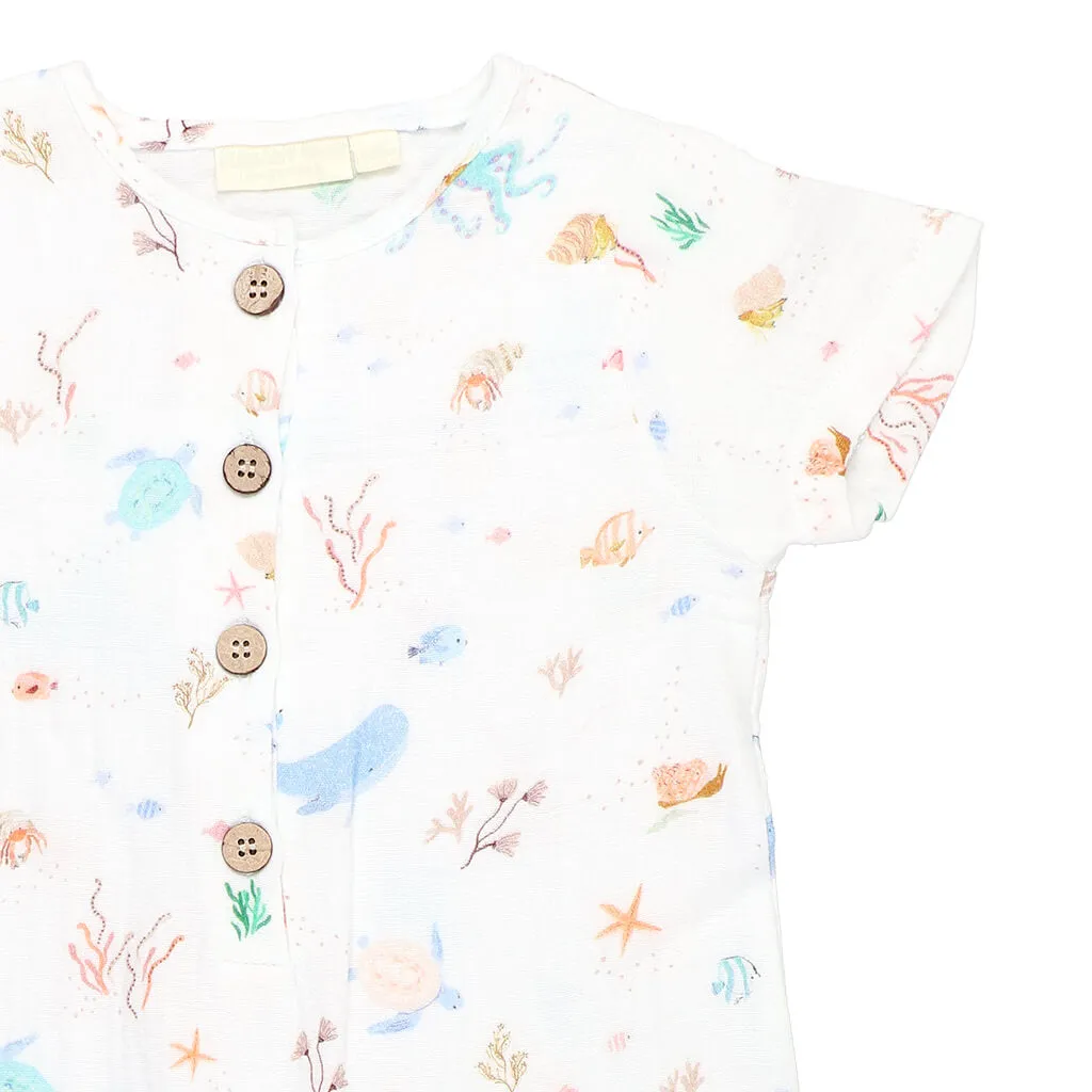 Print Muslin Jumpsuit Ocean Adventure