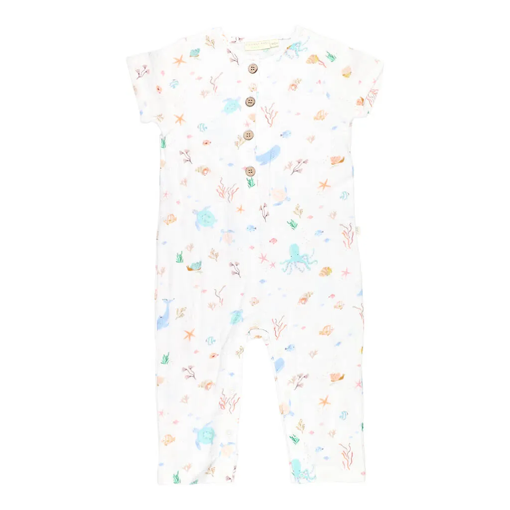 Print Muslin Jumpsuit Ocean Adventure