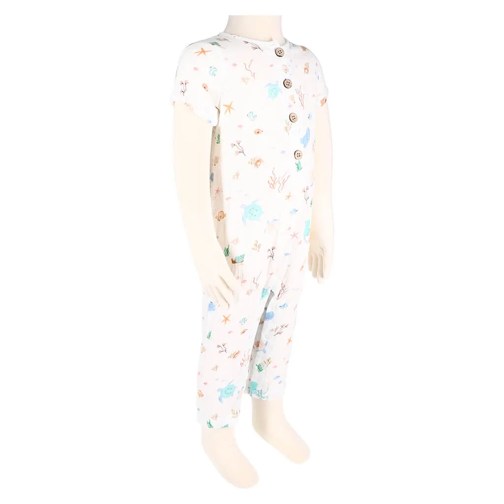 Print Muslin Jumpsuit Ocean Adventure