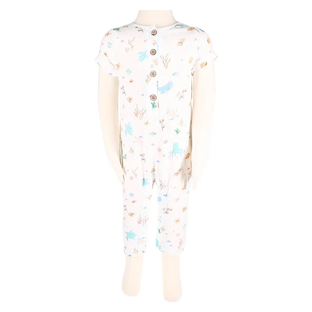 Print Muslin Jumpsuit Ocean Adventure