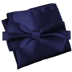 Prussian Blue [Silky Smooth] - Bow Tie and Pocket Square Matching Set