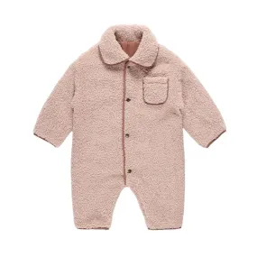 Quincy Mae - Shearling Jumpsuit - Blush
