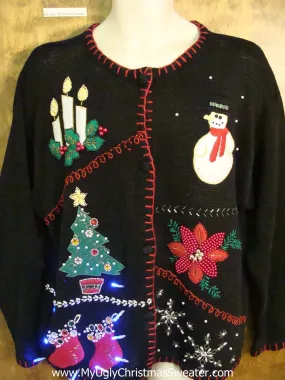 Random Festive Fun Light Up Ugly Xmas Sweater