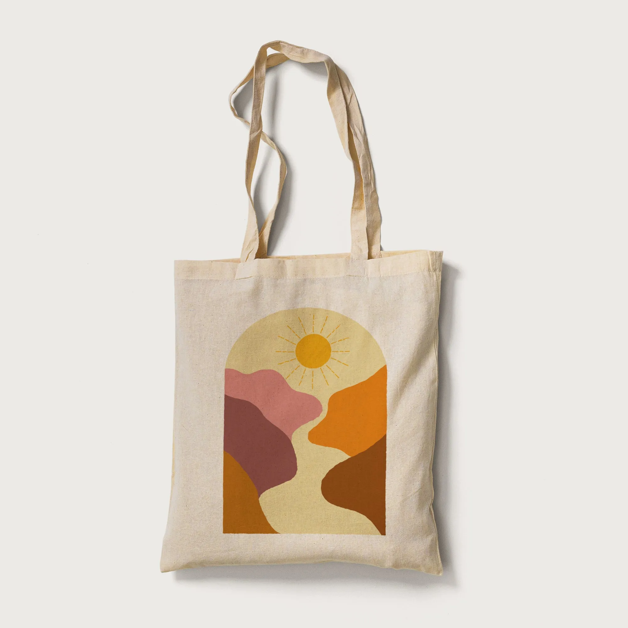Retro Valley Sunrise Tote Bag