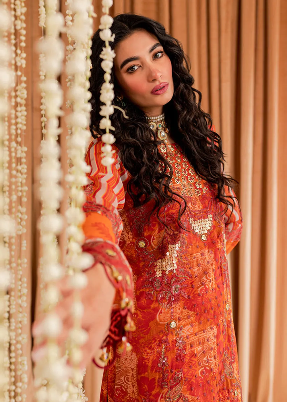 Rust Chiffon Suit - Vasal Formals ’23 By Charizma | VSL-06