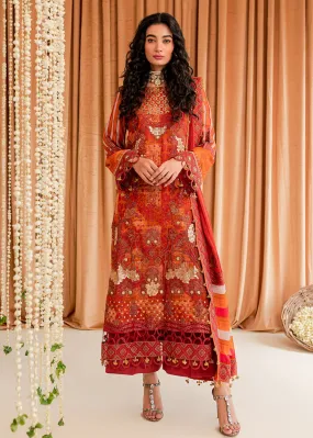 Rust Chiffon Suit - Vasal Formals ’23 By Charizma | VSL-06
