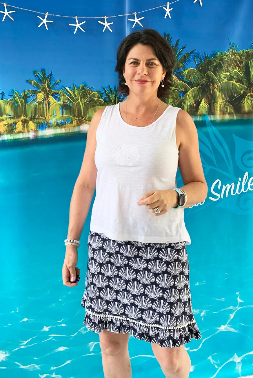 Seashell Cotton Skirt KV532