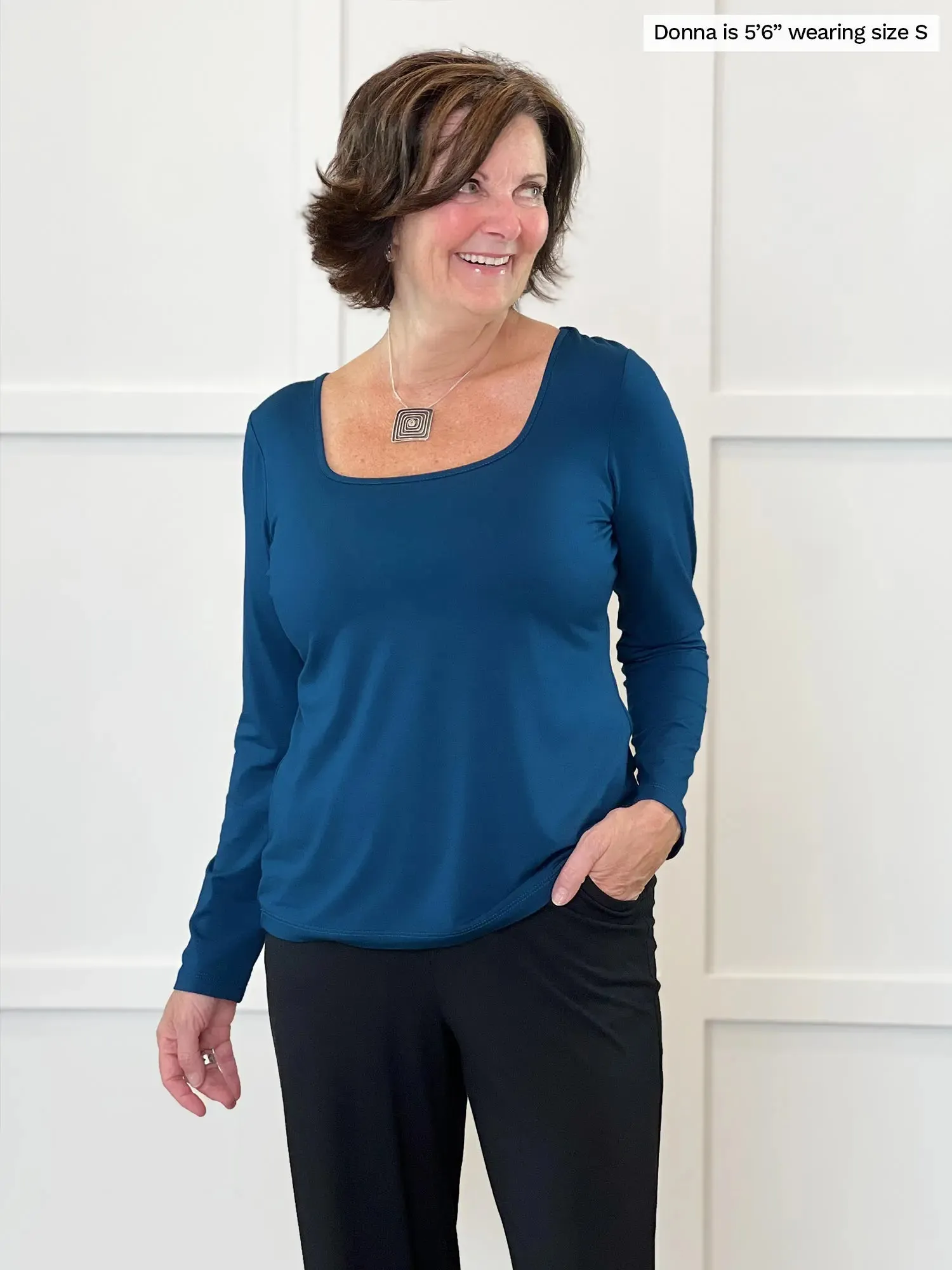 Shyla reversible square neck top
