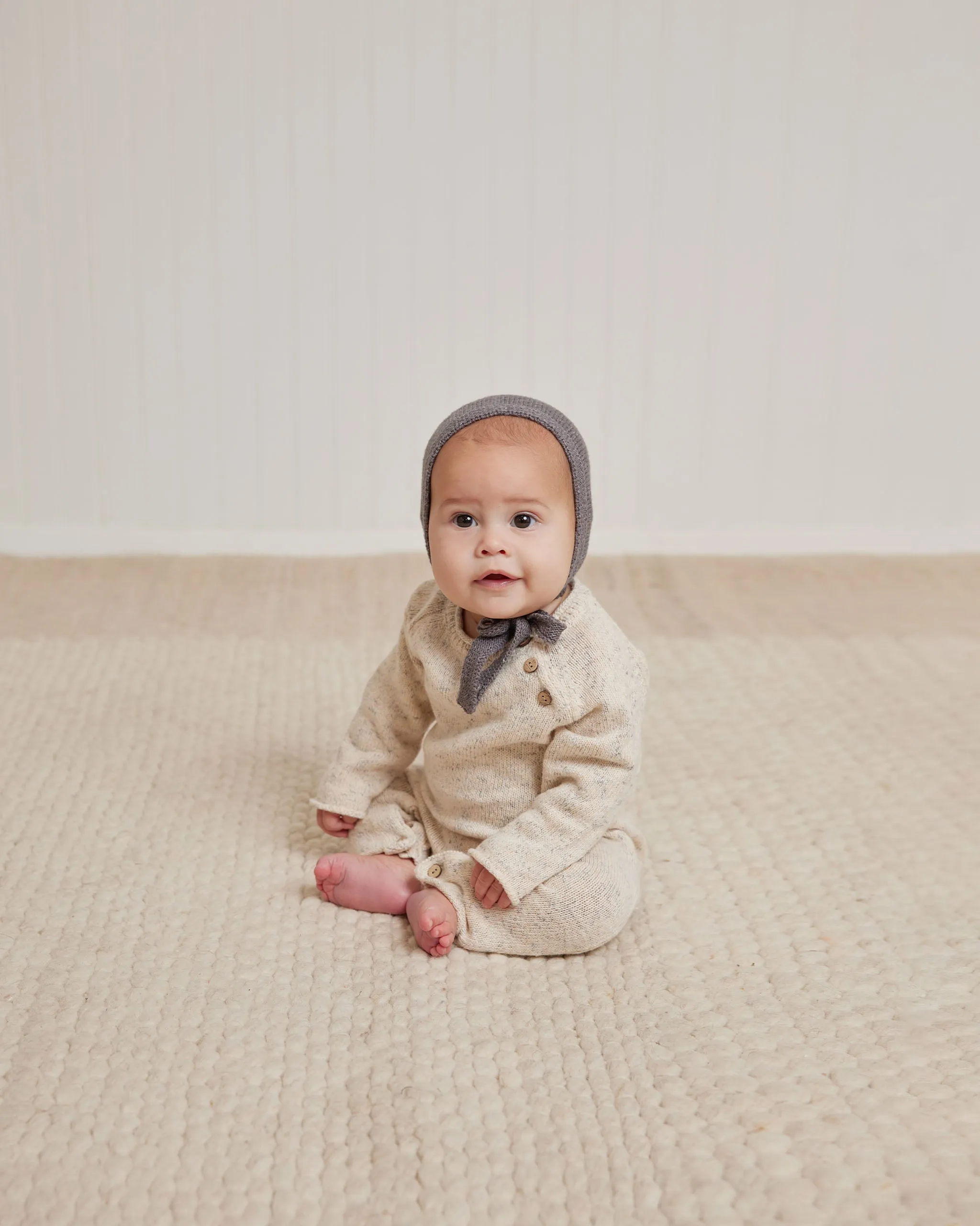 Speckled Knit Jumpsuit (latte)