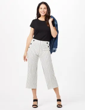 Stripe Sailor Crop Pants