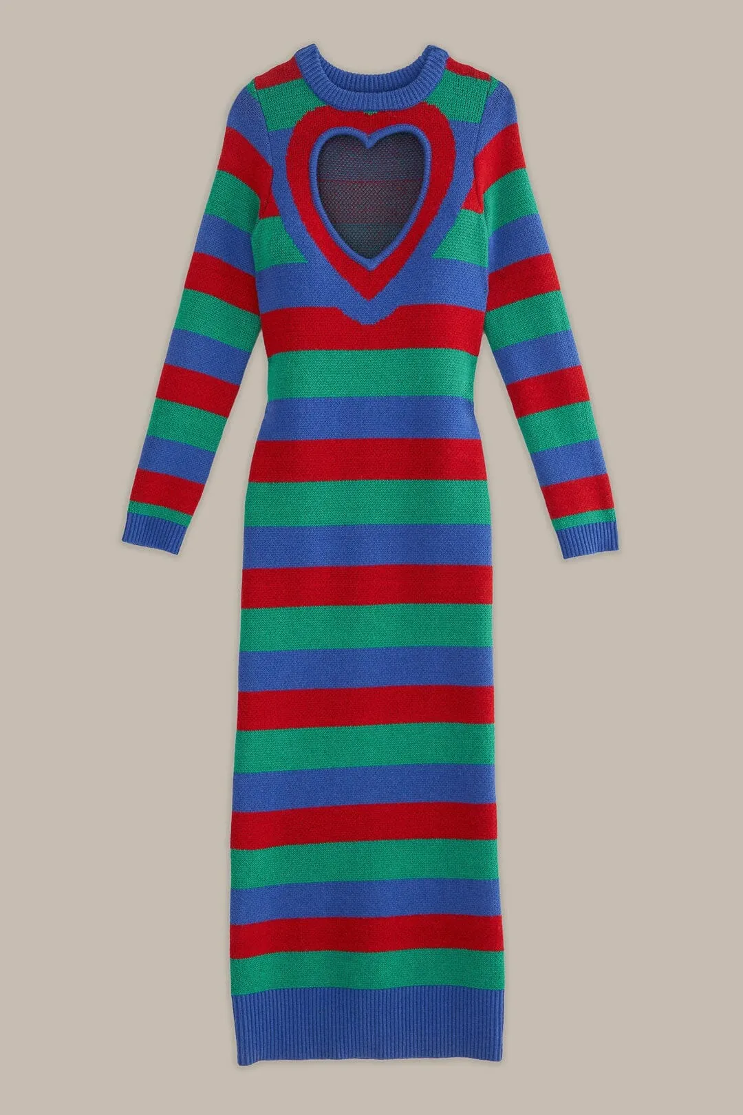 Striped Heart Knit Dress