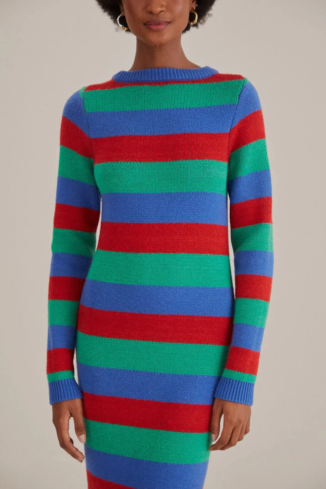 Striped Heart Knit Dress
