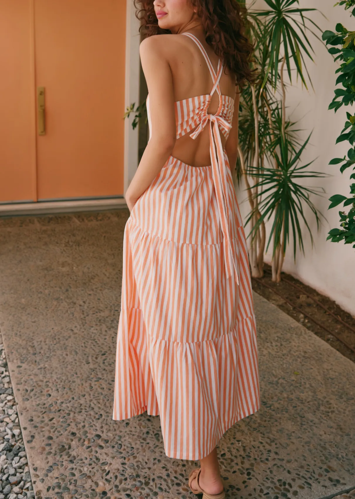 Sunset Stripe Maxi Dress