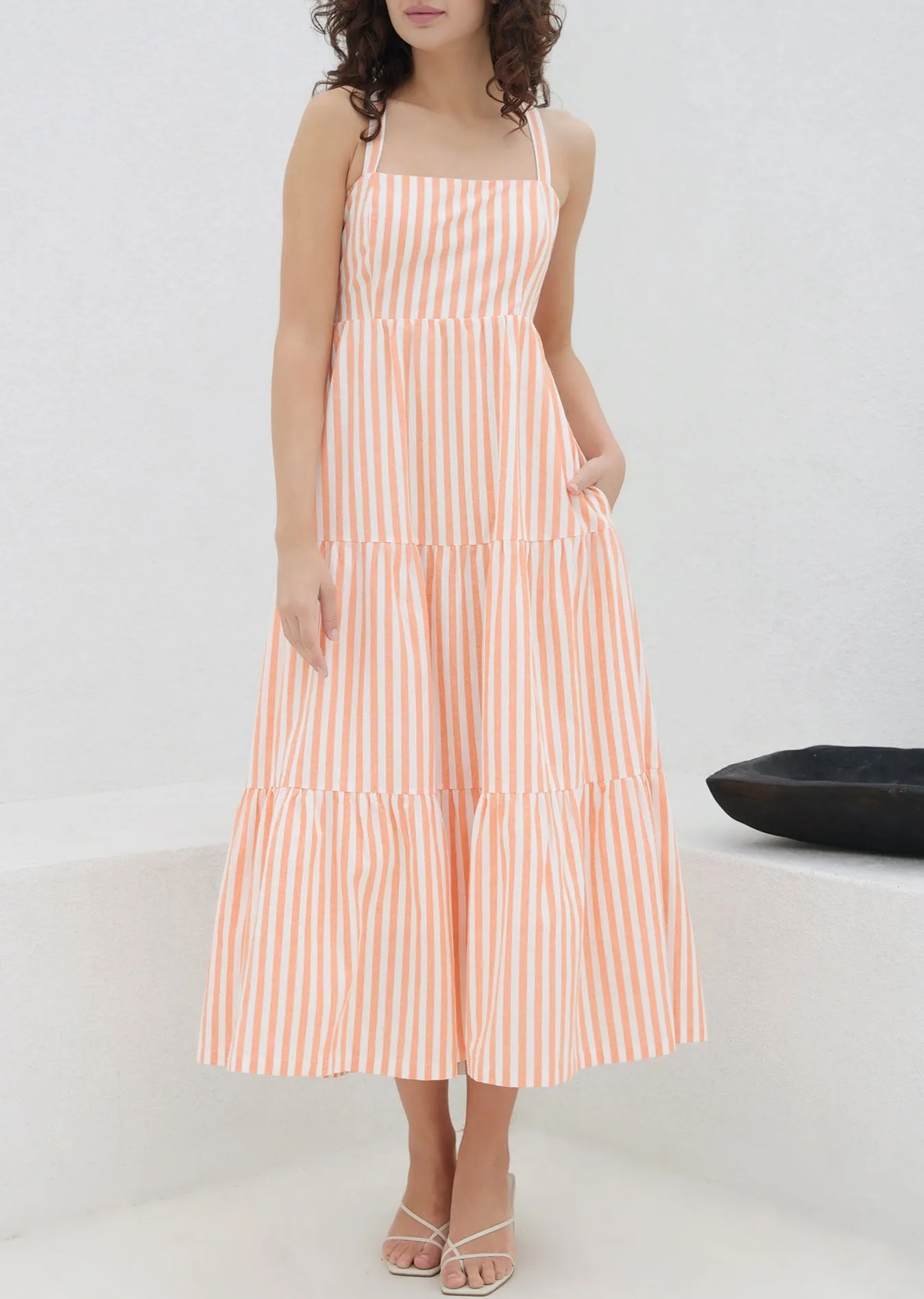 Sunset Stripe Maxi Dress