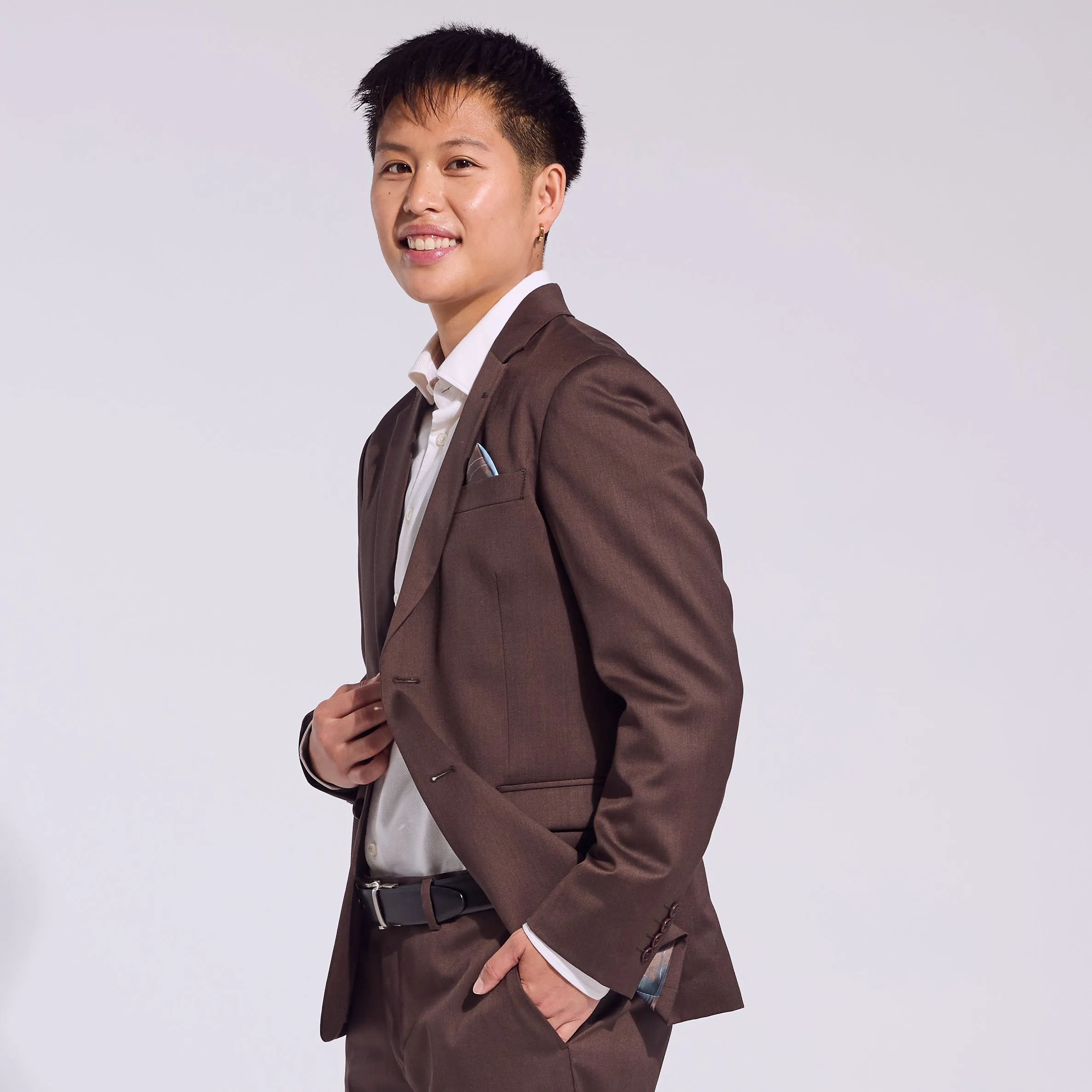 The Georgie Chocolate Suit Blazer