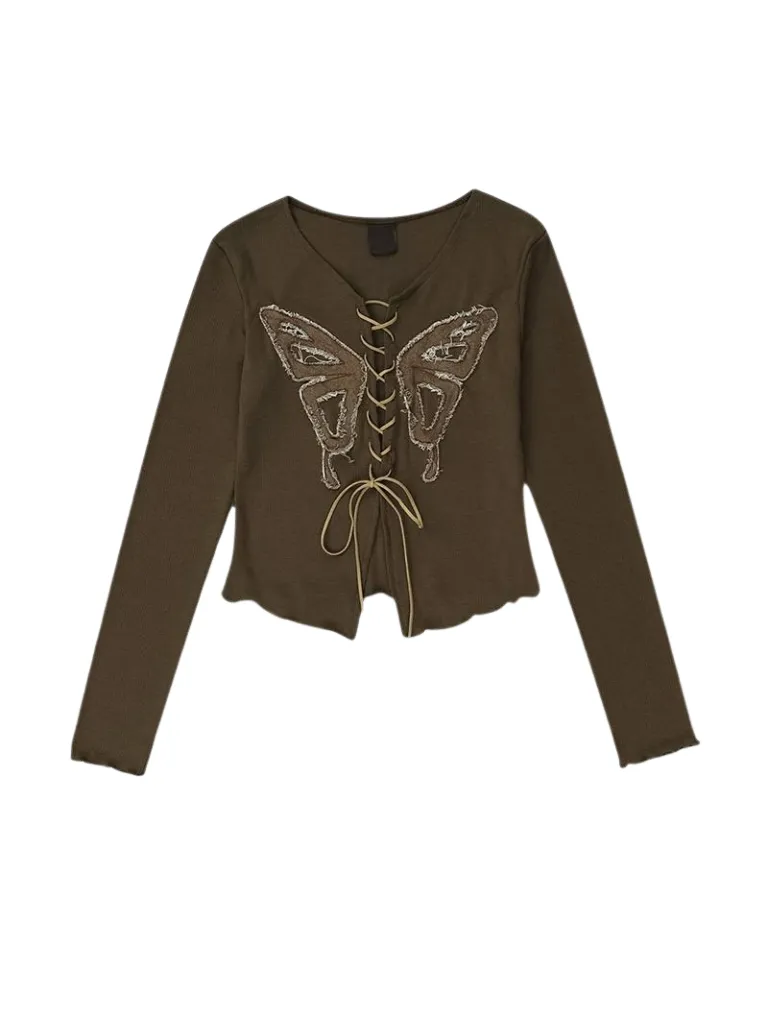 Top Butterfly Inner Retro Design American Strap