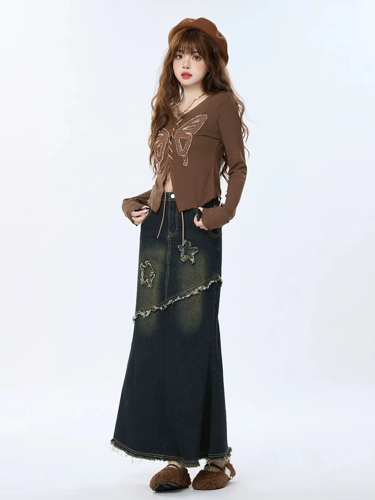 Top Butterfly Inner Retro Design American Strap