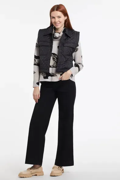 TR7620o Cropped Qilted Vest