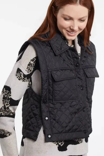 TR7620o Cropped Qilted Vest