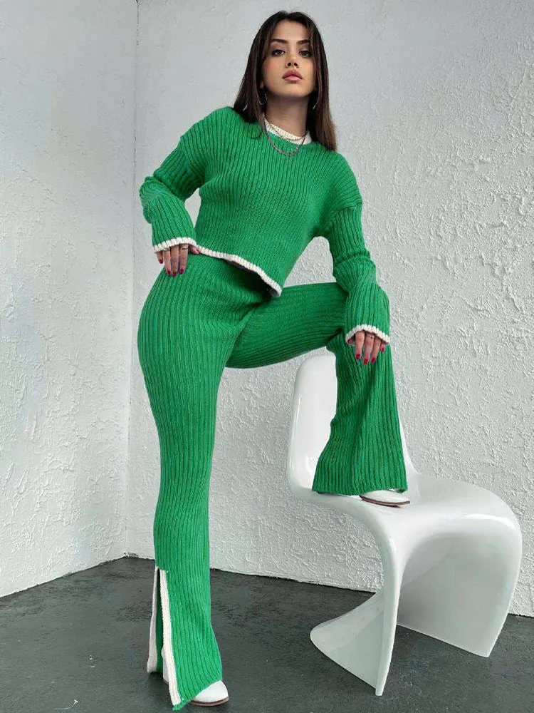 Trend4us Luxe Knit Sweater Two-Piece Set