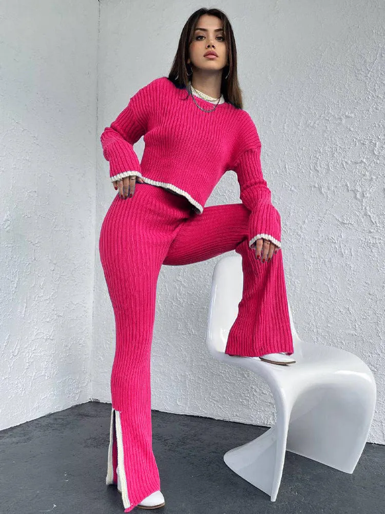 Trend4us Luxe Knit Sweater Two-Piece Set