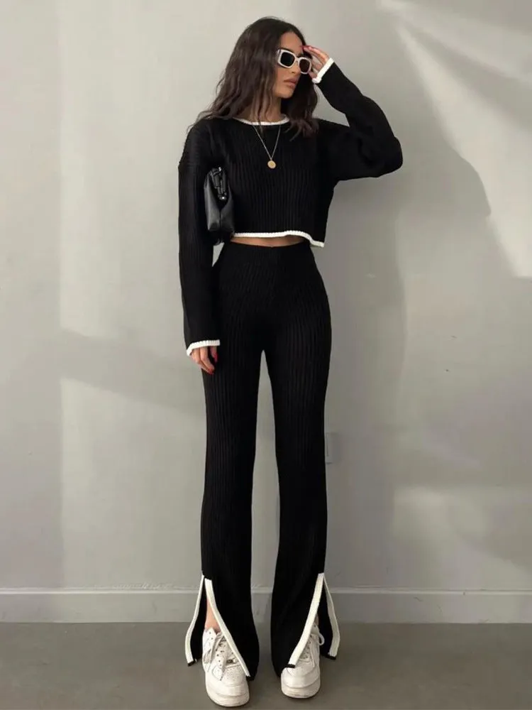 Trend4us Luxe Knit Sweater Two-Piece Set