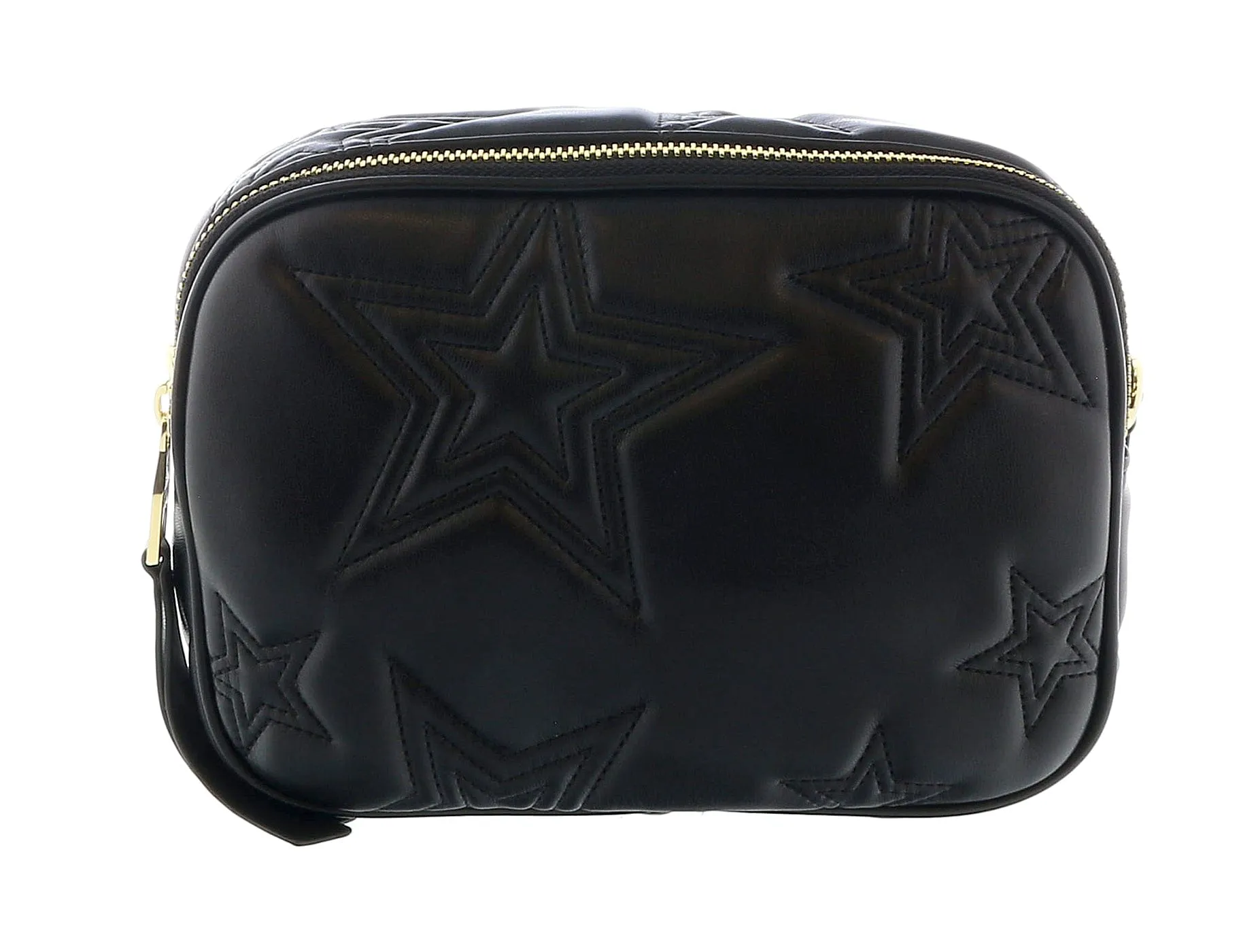Versace Jeans Couture Black Square Star Quilted Charm Embellished Crossbody Bag