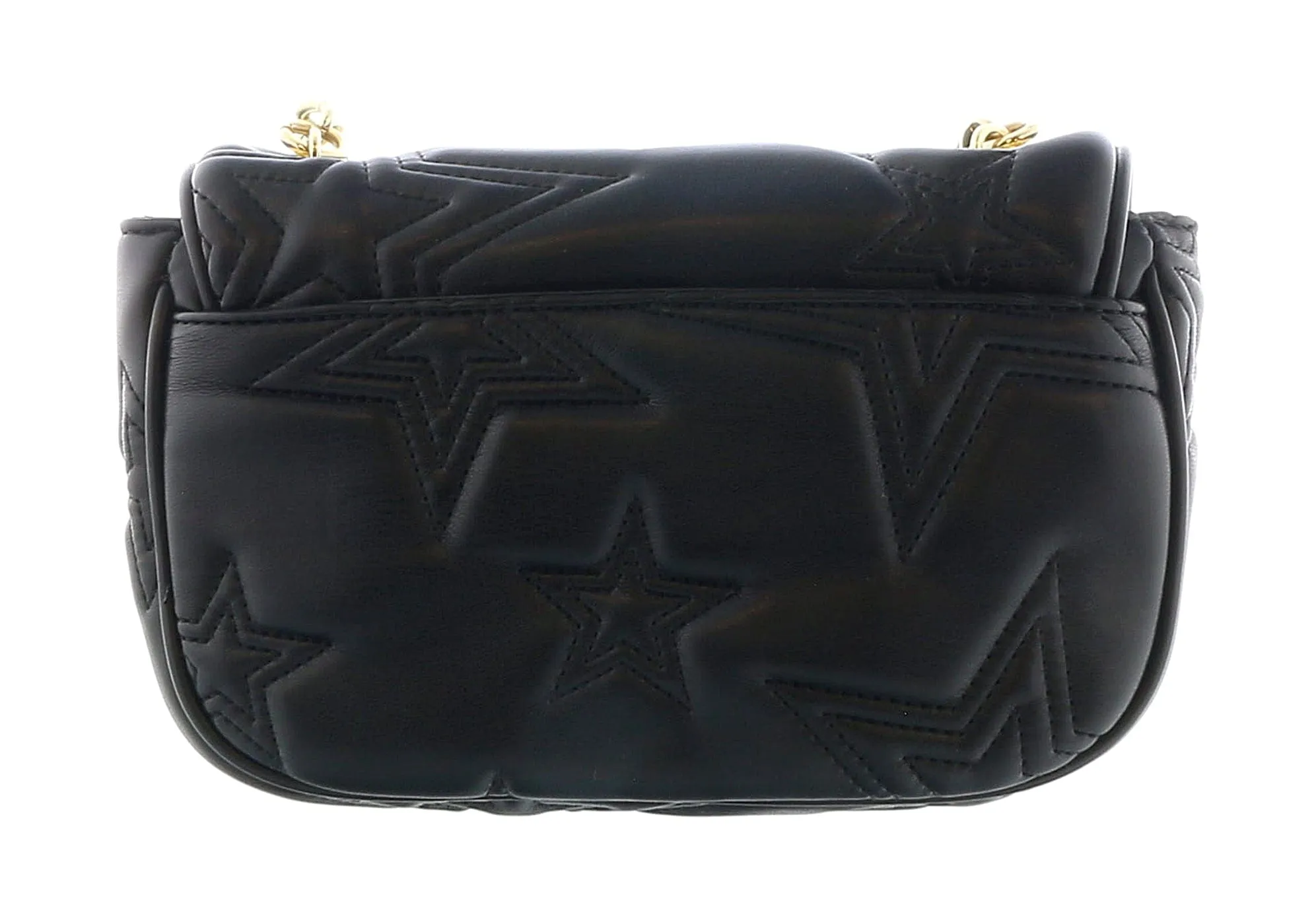 Versace Jeans Couture Black Star Quilted Charm Embellished Crossbody Bag