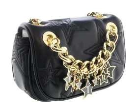 Versace Jeans Couture Black Star Quilted Charm Embellished Crossbody Bag