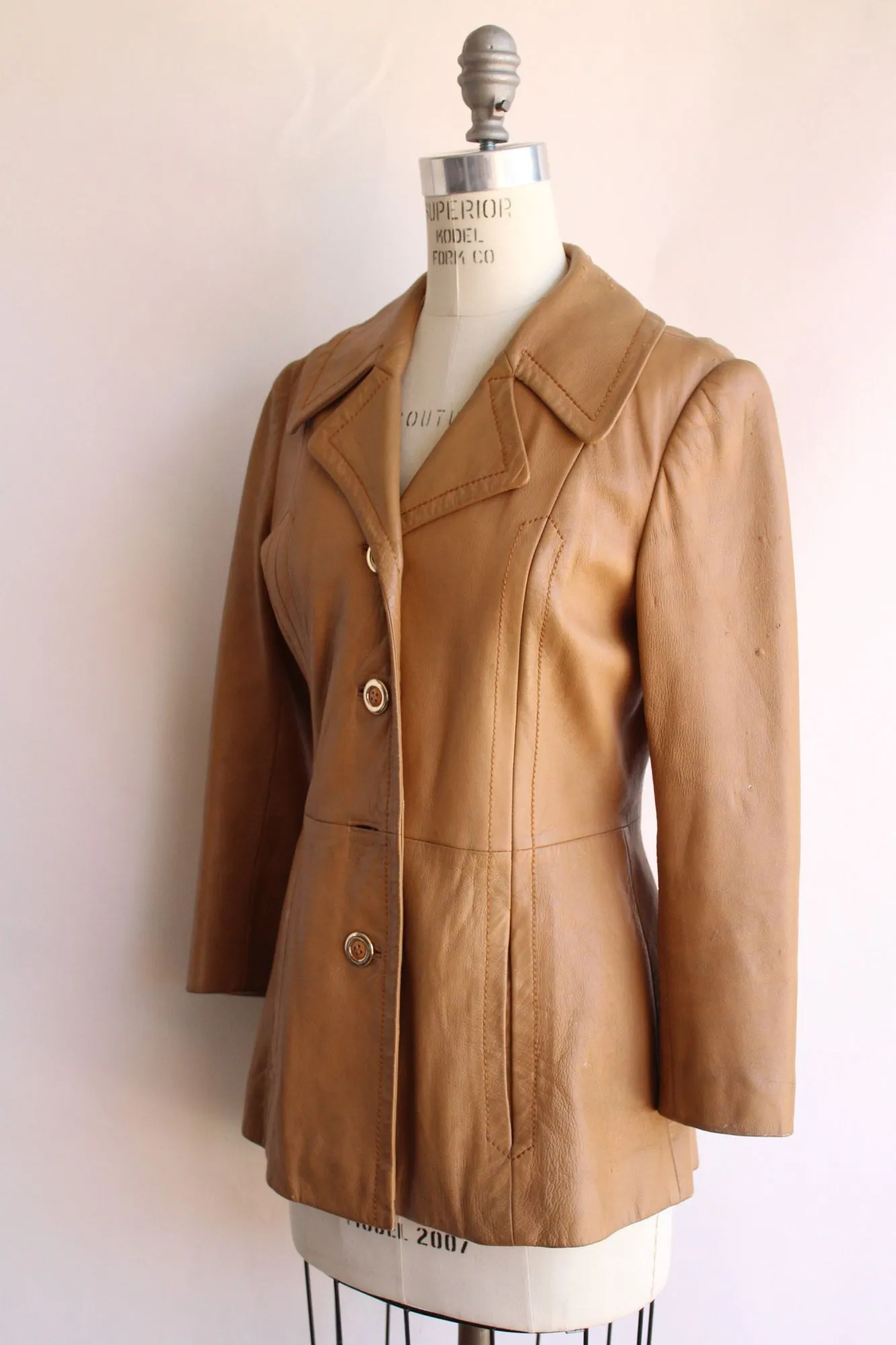 Vintage 1970s Danaya Tan Leather Jacket