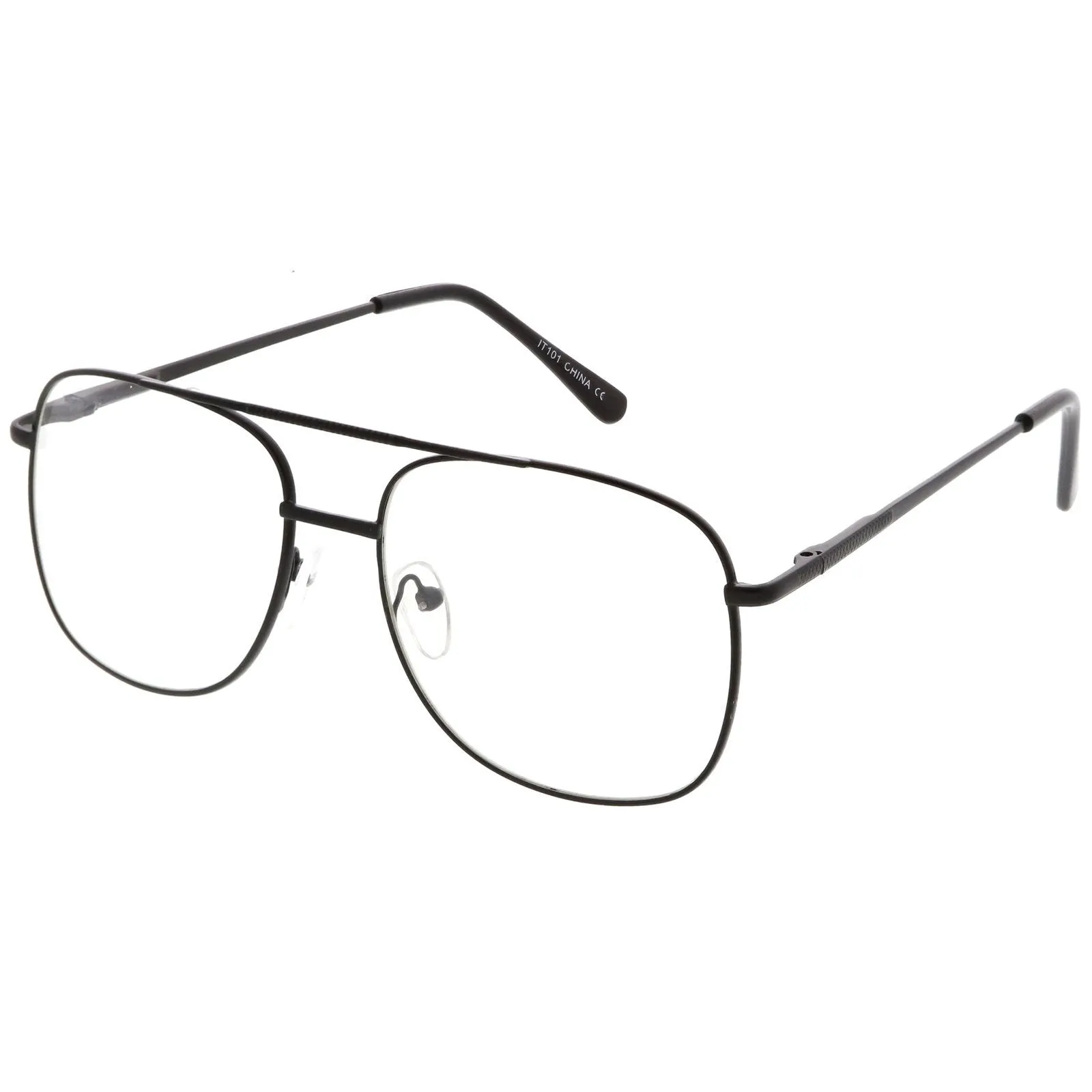 Vintage Indie Large Square Clear Lens Glasses