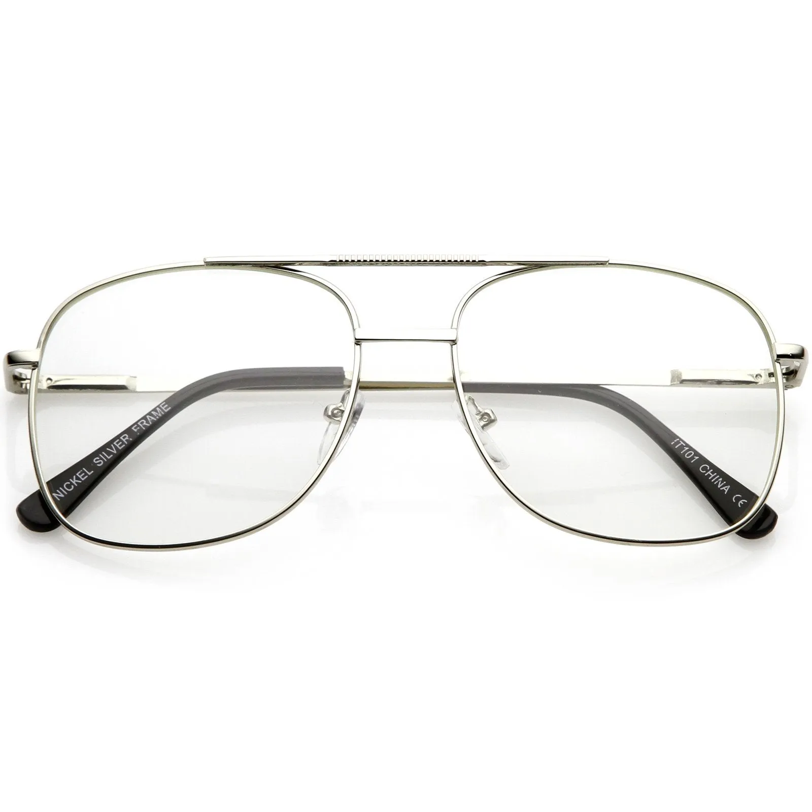 Vintage Indie Large Square Clear Lens Glasses