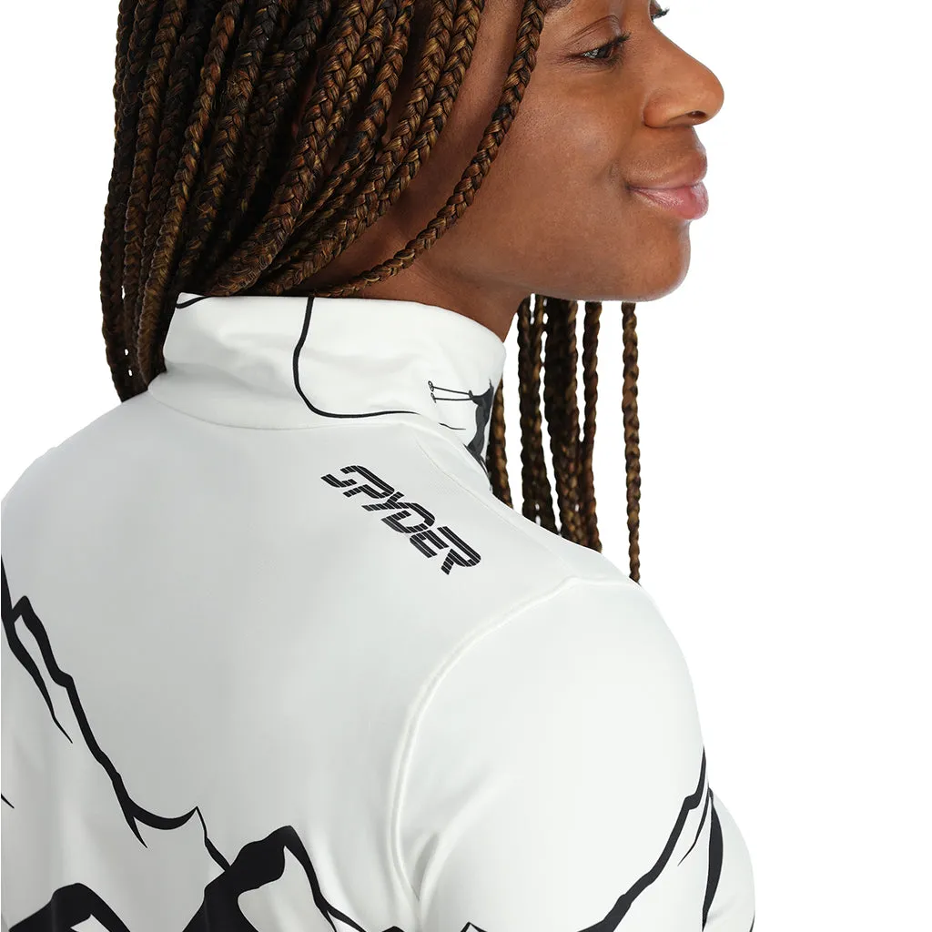 Womens Figure 8 Half Zip - White