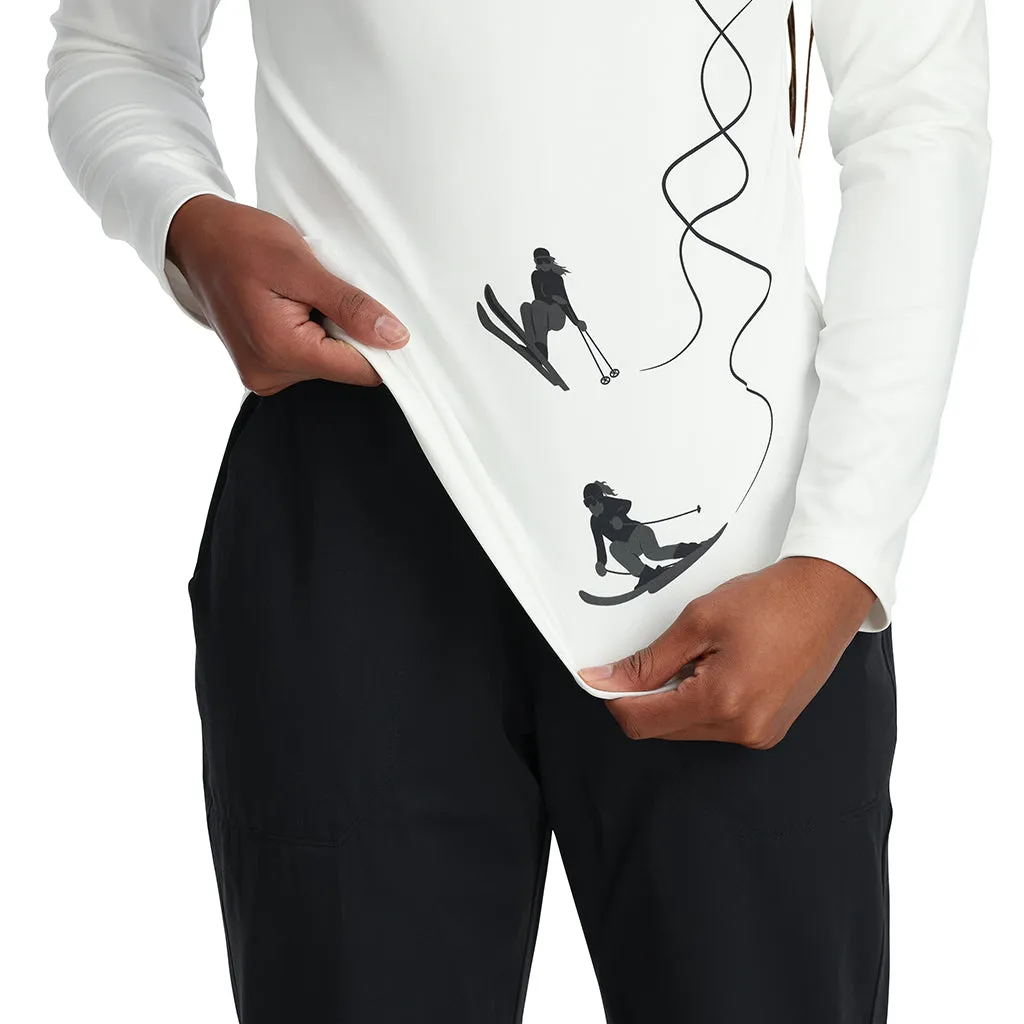 Womens Figure 8 Half Zip - White