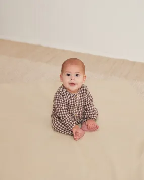 Woven Jumpsuit (plum gingham)