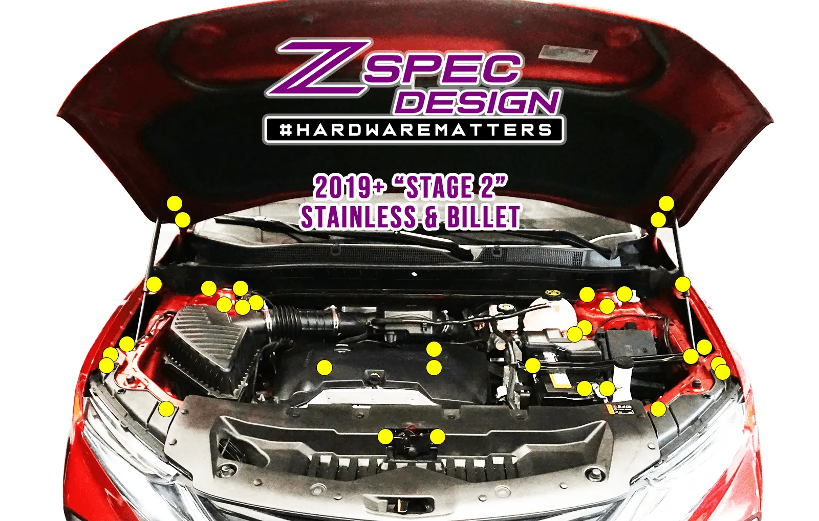 ZSPEC "Stage 2" Dress Up Bolts® Fastener Kit for '19  Chevy Blazer C1, Stainless & Billet